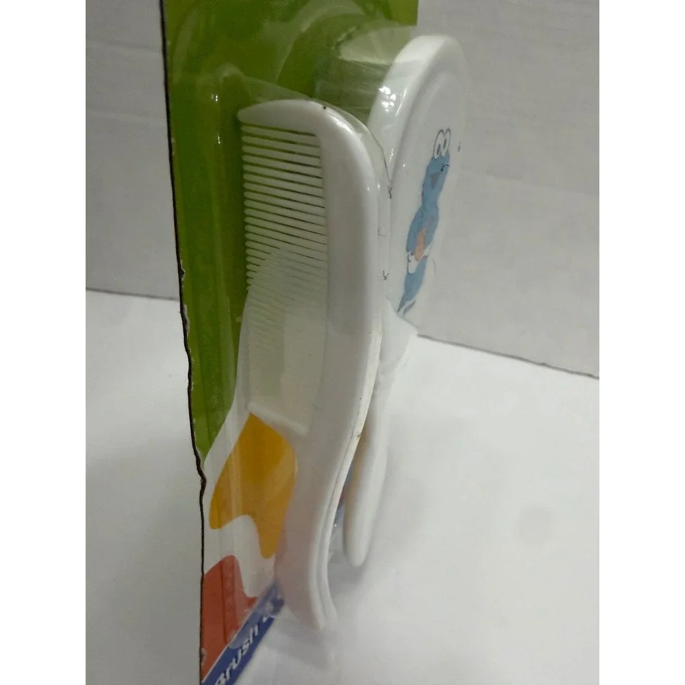 Sesame Beginnings Cookie Monster Baby Brush and Comb Set White SB98016 NIP